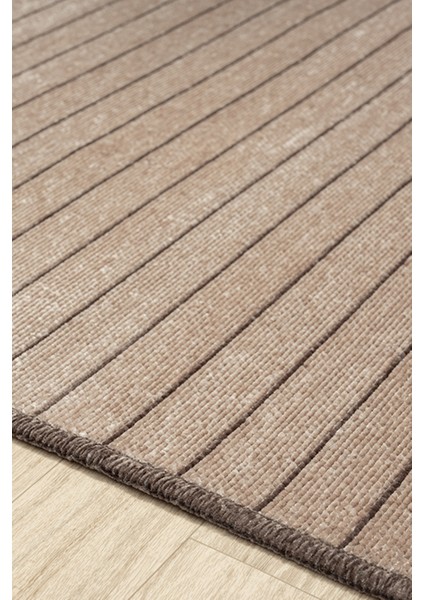 Ares Kahve Halı Yıkanabilir Kaymaz Taban Şönil Kilim Dokuma Pamuk Taban Kilim NV07 80 x 150 cm indirimleri