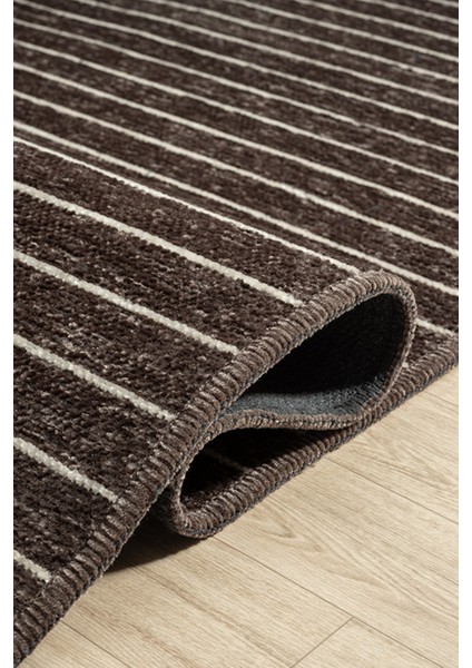 Ares Kahve Krem Halı Yıkanabilir Kaymaz Taban Şönil Kilim Dokuma Pamuk Taban Kilim NV10 50 x 80 cm fırsatları