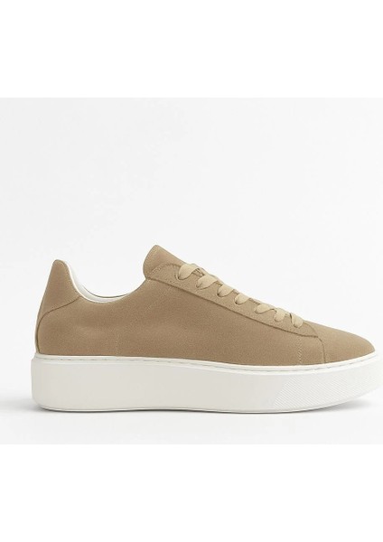 Hakiki Süet Deri Bağcıklı Sneaker