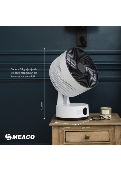 Sefte® 10” Ultra Sessiz Masaüstü Vantilatör – Uyku Modlu ve Enerji Tasarruflu Serinletici Fan modelleri
