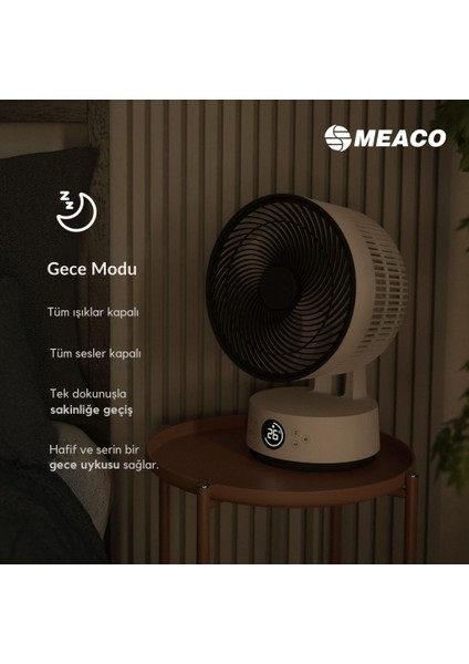 Sefte® 10” Ultra Sessiz Masaüstü Vantilatör – Uyku Modlu ve Enerji Tasarruflu Serinletici Fan fırsatları