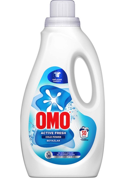 Active Fresh Cold Power Beyazlar Için Sıvı Deterjan 1500 ml fiyatları