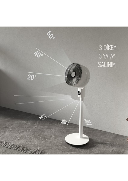 Sefte® 10” Ultra Sessiz Ayaklı Vantilatör – Uyku Modlu ve Enerji Tasarruflu Serinletici Fan indirimleri