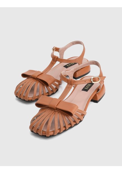Hesper Hakiki Deri Kadın Taba Sandalet fiyatları