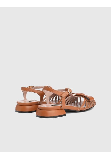 Hesper Hakiki Deri Kadın Taba Sandalet fırsatları