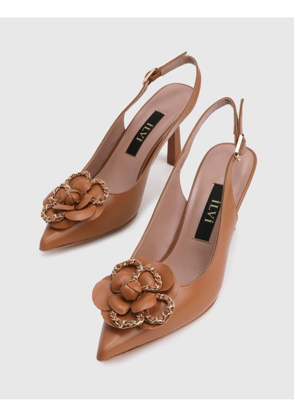 Andreina Hakiki Deri Taba Kadın Topuklu Sandalet fiyatları