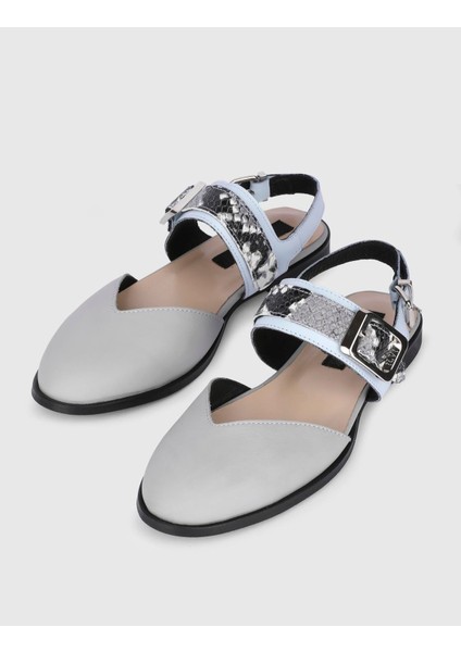 Kalika Hakiki Deri Mavi Kadın Sandalet fiyatları