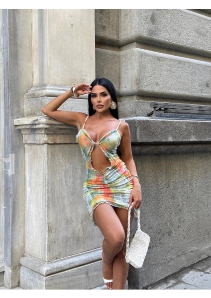 Ariadne Fırfır Dekolteli Mini Elbise fırsatları