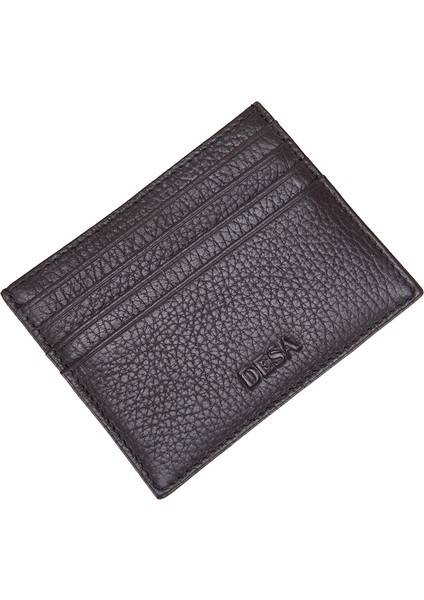 Reyna Koyu Kahve Deri Kartlık