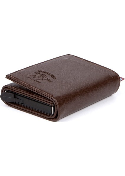 Erkek Mekanizmalı Cüzdan ve Deri Çelik Kasalı Kapaklı Omuz ve El Çantası (17X22CM) TUL513 - Kahverengi indirimleri