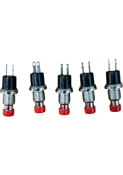 Mini Korna Düğmesi Kırmızı Metal 5 Adet Fiyatıdır
