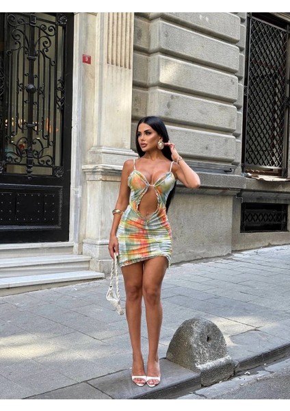 Ariadne Fırfır Dekolteli Mini Elbise fiyatları