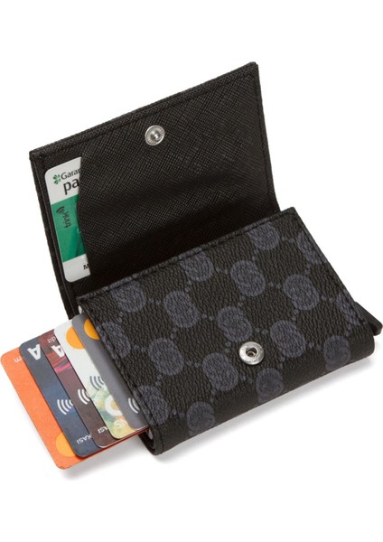 Rfıd Otomatik Çekim Koruyucu Mekanizmalı Kağıt Para Bölmeli Hediyelik Kartlık Cüzdan TUL604 - Siyah fırsatları
