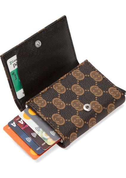 Erkek Rfıd Otomatik Çekim Koruyucu Mekanizmalı Kağıt Para Bölmeli Hediyelik Kartlık Cüzdan TUL604 - Kahverengi indirimleri