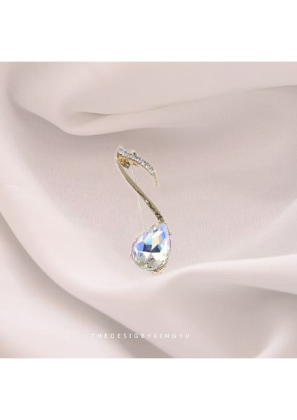 Yeni Moda Zirkonya Inci Küpeler Fransız Niş Retro Hafif Lüks Küpeler ve Broşlar Sınıf Dekorasyonu (Yurt Dışından)