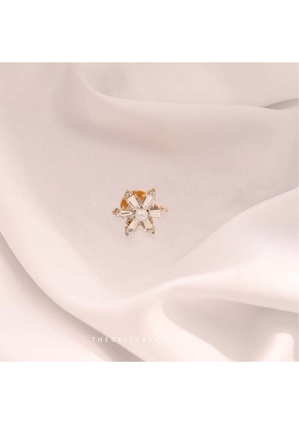 Yeni Moda Zirkonya Inci Küpeler Fransız Niş Retro Hafif Lüks Küpeler ve Broşlar Sınıf Dekorasyonu (Yurt Dışından)