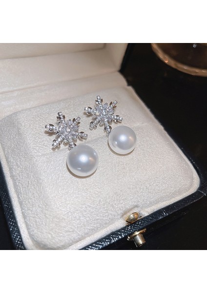 Yeni Bilezik Broş Küpe Gümüş Iğne Yağ Damlası Çiçekler Geometrik Küpe Fransız Retro Moda Mizaç Takı Broş Bilezik (Yurt Dışından)