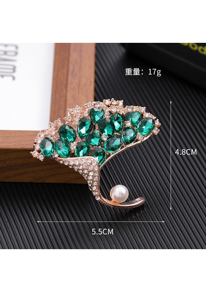 Broş Kıdemli Işık Duygusu Lüks Kadın Korsaj Kristal Inci Yüksek Dereceli Pimler Çift Kullanımlı Mücevher Sınıfı Aksesuarlar (Yurt Dışından)