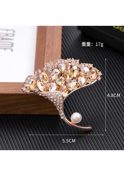Broş Kıdemli Işık Duygusu Lüks Kadın Korsaj Kristal Inci Yüksek Dereceli Pimler Çift Kullanımlı Mücevher Sınıfı Aksesuarlar (Yurt Dışından)
