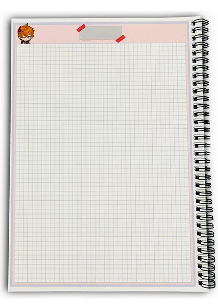 Genshin Impact Childe Tartaglia Kareli A4 Okul Defteri 72 Yaprak indirimleri