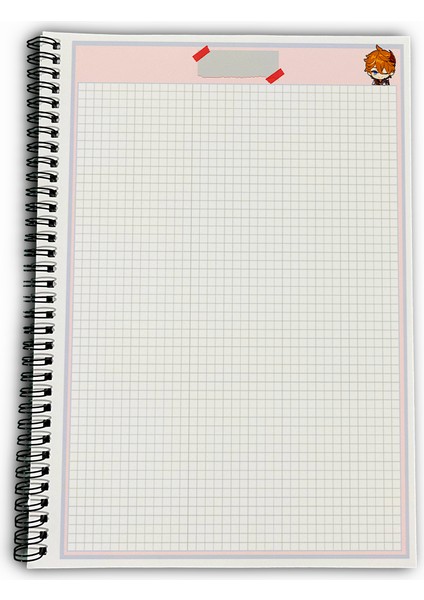 Genshin Impact Childe Tartaglia Kareli A4 Okul Defteri 72 Yaprak