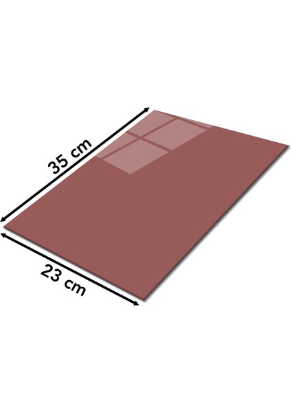 Gül Kurusu Rengi Cam Kesme Tahtası, Silikon Ayaklı, Isıya Kırılmaya Dayanıklı, Sunum Kesim Tablası fiyatları
