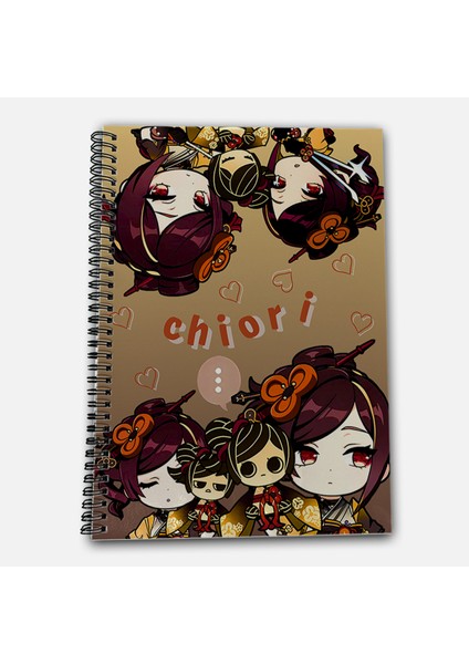 Genshin Impact Chiori Çizgili A4 Okul Defteri 72 Yaprak fiyatları