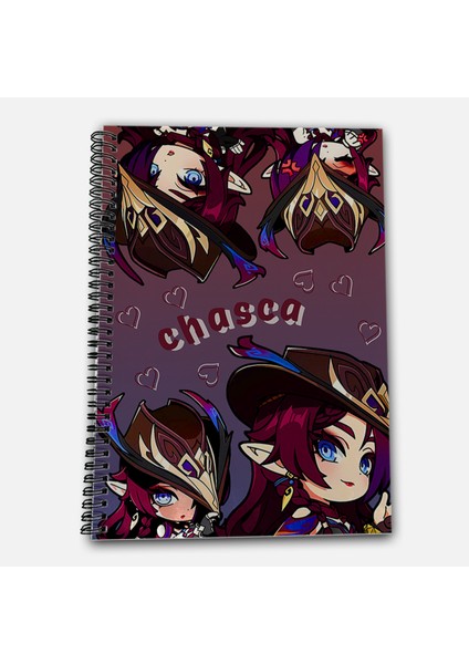 Genshin Impact Chasca Çizgili A4 Okul Defteri 72 Yaprak fiyatları