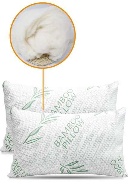 Yün Yastık Saf Doğal Uyku Yastığı Merinos Yünü Antialerjik 1500 gr 2 Adet Özel Çantalı