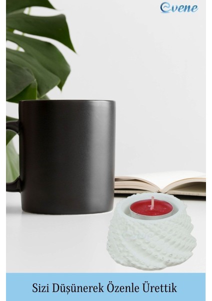 Mumluk Şamdan Tealight ve Ince Mum Uyumlu Ejderha Yumurtası Model