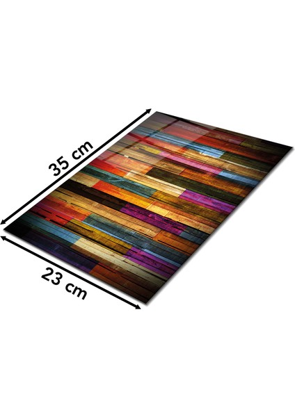 Renkli Boyalı Ahşap Cam Kesme Tahtası, Silikon Ayaklı, Isıya Kırılmaya Dayanıklı Sunum Kesim Tablası fiyatları