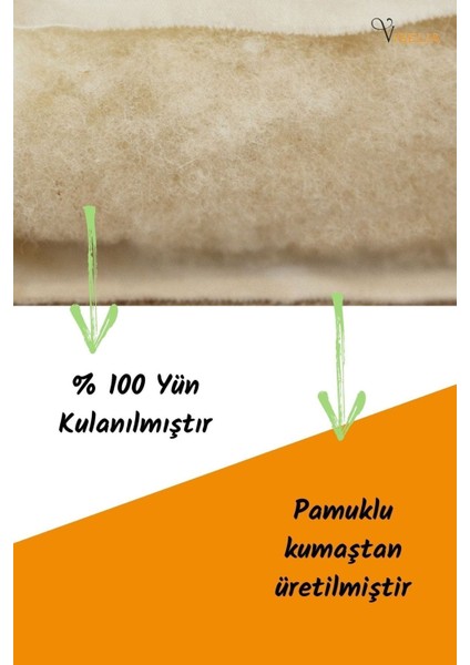 Tek Kişilik Yün Yorgan ve 1500 gr Yün Yastık Serin Tutucu Terletmeyen Uyku Seti Organik Yün