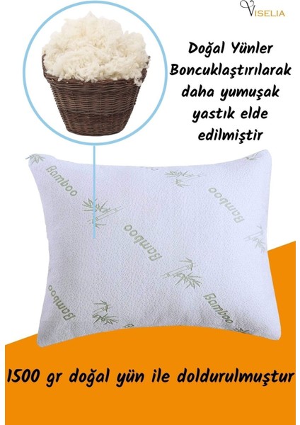 Tek Kişilik Yün Yorgan ve 1500 gr Yün Yastık Serin Tutucu Terletmeyen Uyku Seti Organik Yün