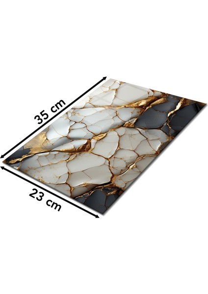 Gold Işıltılı Mermer Desen Cam Kesme Tahtası Silikon Ayaklı Isıya Kırılmaya Dayanıklı Sunum Tablası fiyatları