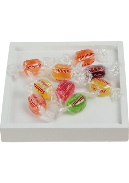 Şekerlik Sunumluk Drajelik Dekoratif Tabak Dörtgen Model