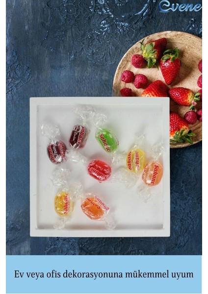 Şekerlik Sunumluk Drajelik Dekoratif Tabak Dörtgen Model