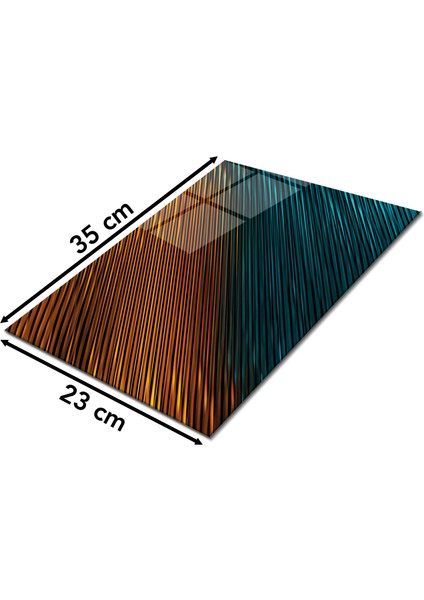 Turuncudan Yeşile Soyut Cam Kesme Tahtası, Silikon Ayaklı, Isıya Kırılmaya Dayanıklı, Sunum Tablas fiyatları