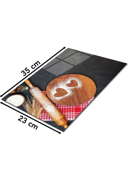 Kalp Şeklinde Un Cam Kesme Tahtası , Silikon Ayaklı, Isıya Kırılmaya Dayanıklı, Sunum Kesim Tablası fiyatları