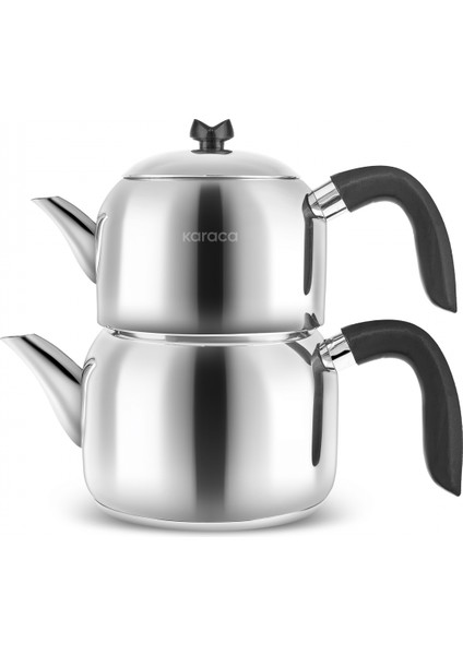 Laris Midi Boy Indüksiyon Tabanlı Çaydanlık Takımı Siyah