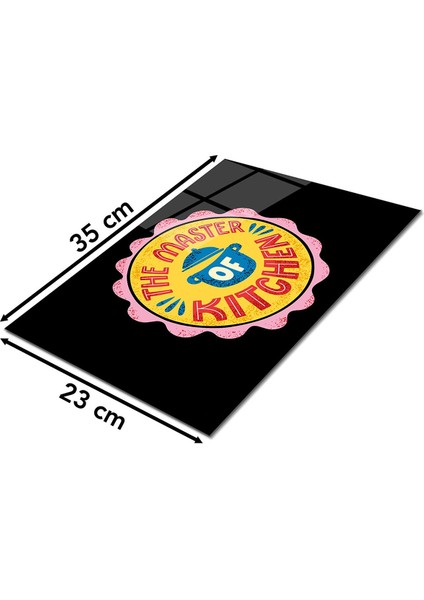 The Master Of Kitchen Cam Kesme Tahtası , Silikon Ayaklı, Isıya Kırılmaya Dayanıklı, Sunum Tablası fiyatları