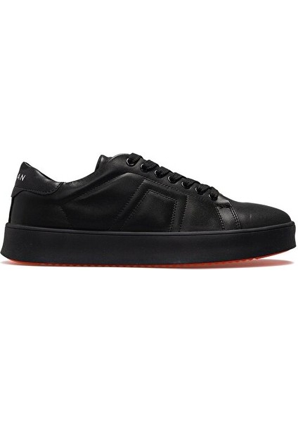 Zeus Erkek Hakiki Deri Sneaker Ayakkabı Siyah