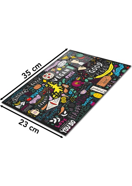 Yazılı Kara Tahta Cam Kesme Tahtası, Silikon Ayaklı Isıya Kırılmaya Dayanıklı ,sunum Kesim Tablası fiyatları