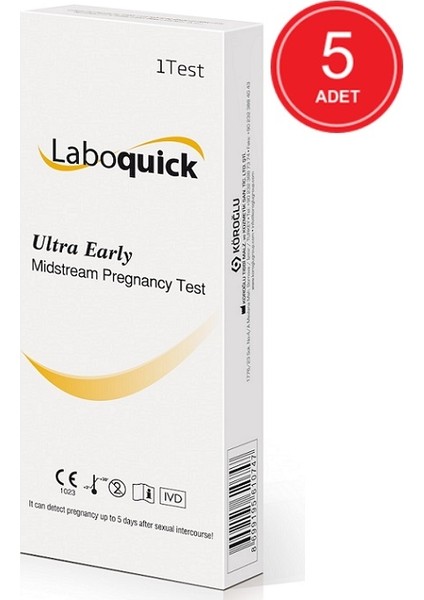 Ultra Erken Hamilelik Testi 1 Test x 5 Paket