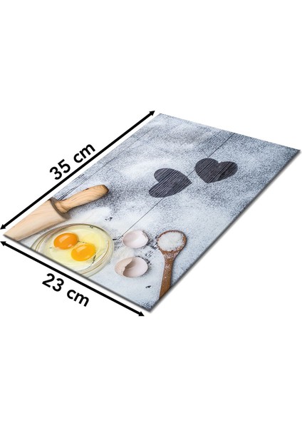Un Içinde Kalpler Cam Kesme Tahtası , Silikon Ayaklı, Isıya Kırılmaya Dayanıklı, Sunum Kesim Tablası fiyatları
