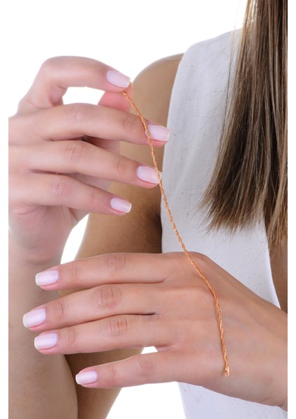 Gümüş Rose Çift Burgulu Italyan Bileklik SGTL12941ROSE modelleri