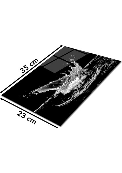 Su Dalgası Cam Kesme Tahtası, Silikon Ayaklı, Isıya Kırılmaya Dayanıklı, Sunum Kesim Tablası fiyatları