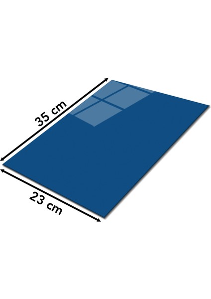 Çivit Mavisi Rengi Cam Kesme Tahtası, Silikon Ayaklı, Isıya Kırılmaya Dayanıklı Sunum Kesim Tablası fiyatları