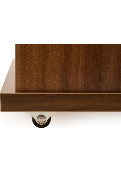 Sigma Tekerlekli C Sehpa - Ceviz - 60 cm