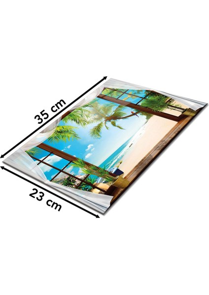 Plaja Açılan Pencere Cam Kesme Tahtası , Silikon Ayaklı, Kırılmaya Dayanıklı, Sunum Kesim Tablası fiyatları