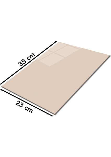 Krem Bej Rengi Cam Kesme Tahtası, Silikon Ayaklı, Isıya Kırılmaya Dayanıklı, Sunum Kesim Tablası fiyatları